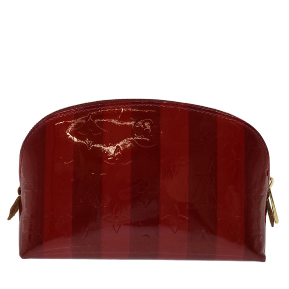 LOUIS VUITTON Vernis Rayure Pochette Cosmetic Pomme D'amour M91721 LV Auth 70046 - Picture 2 of 16
